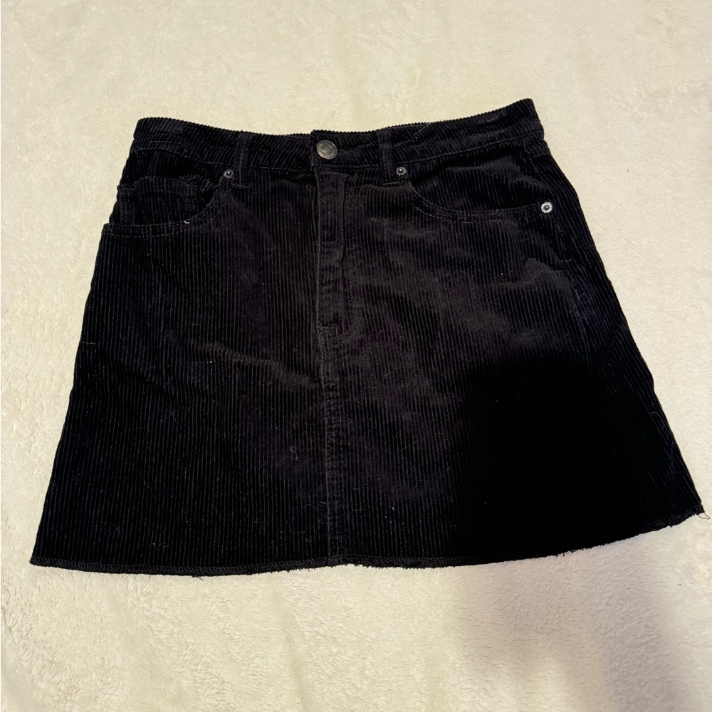 Forever 21 corduroy black mini skirt